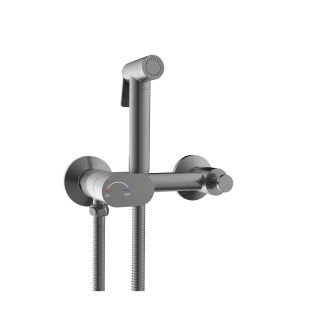 Гигиенический душ со смесителем RGW SP-216Gr 581408216-11 с поворотным управлением брашированный серый